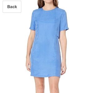 Armani Exchange blue short sleeve mini dress NWT